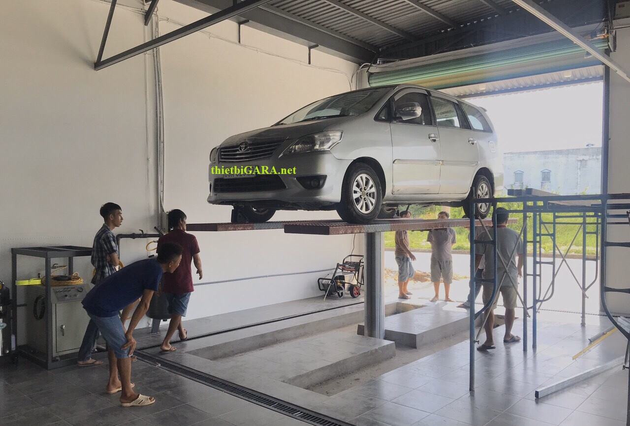 Cầu nâng rửa xe 1 trụ giá rẻ