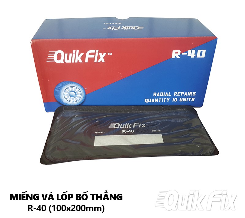 Miếng Vá Lốp Ô Tô Bố Thẳng R40 100x200mm Tech QuikFix Usa