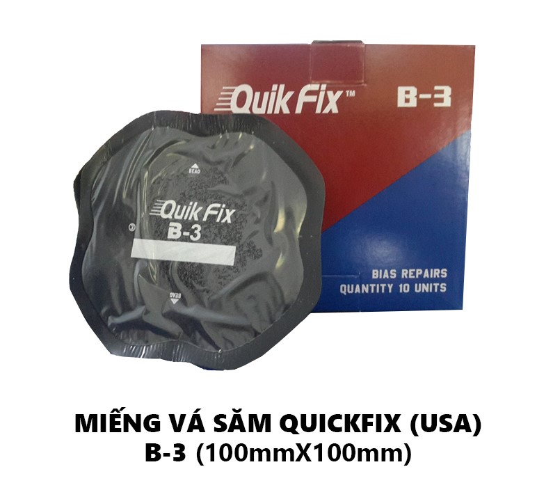 Miếng Vá Lốp Ô Tô Bố Chéo B-3 100x100mm Tech Quik Fix Usa