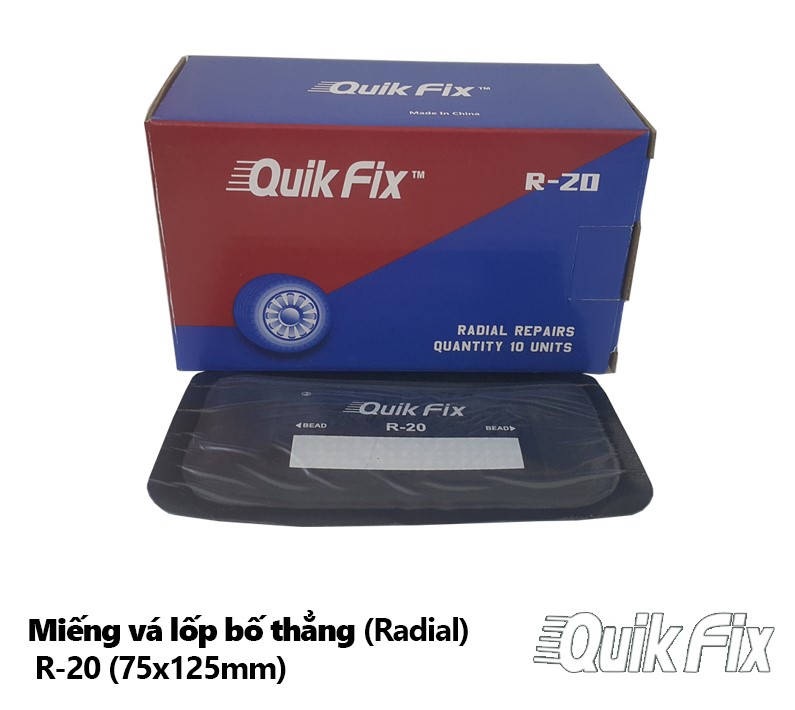 Miếng Vá Lốp Ô Tô Bố Thẳng R20 75x125mm Tech Quikfix Usa