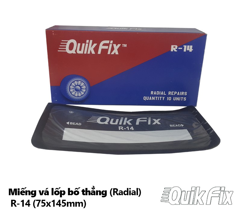 Miếng Vá Lốp Ô Tô Bố Thẳng R14 75x145mm Tech Quikfix Usa
