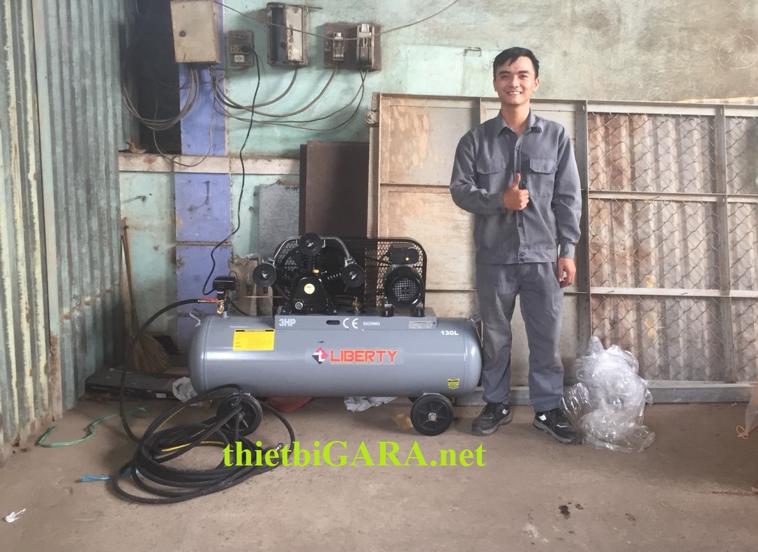Máy nén khí 3 hp bình chứa 130 lít