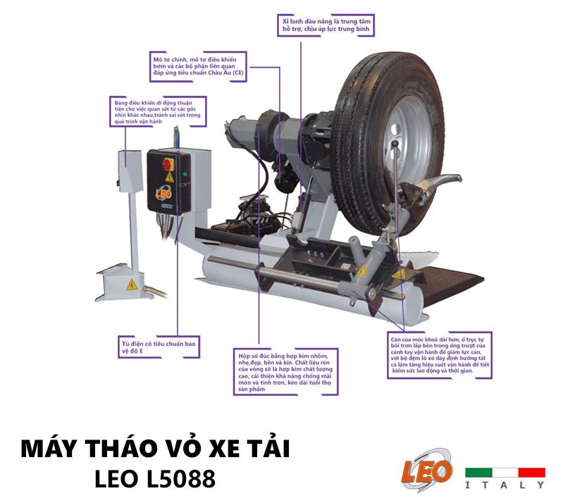 Máy ra vào lốp xe khách xe tải xe công trình
