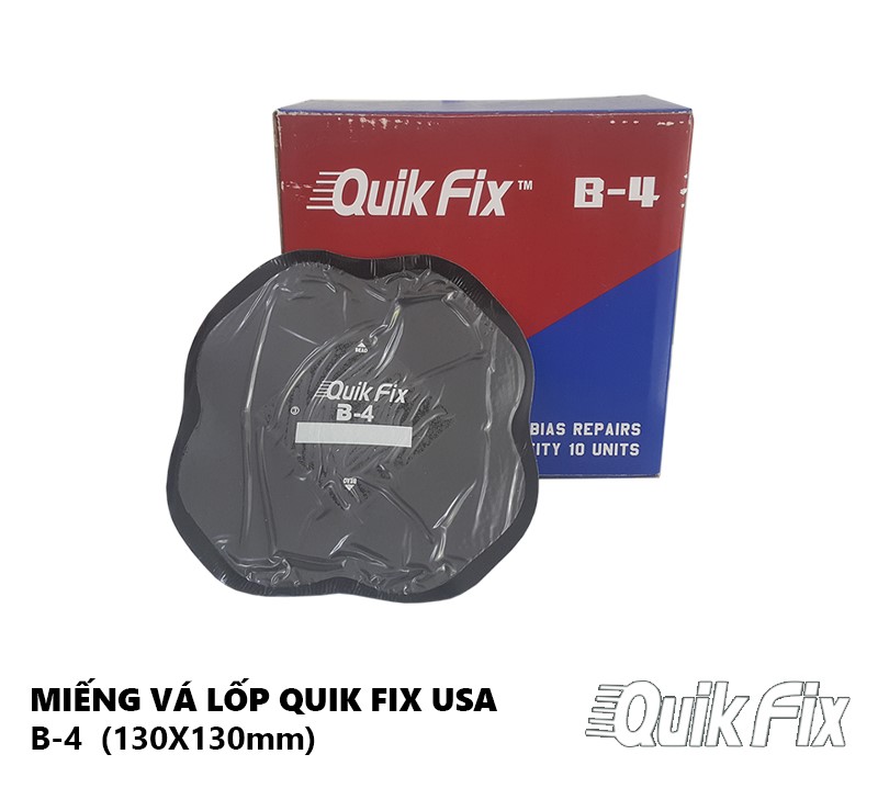 Miếng Vá Lốp Ô Tô Bố Chéo B4 130X130mm Tech Quikfix Usa
