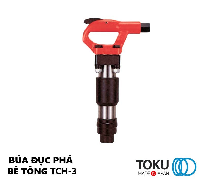Búa Đục Phá Bê Tông Dùng Hơi Khí Nén Toku TCH-3