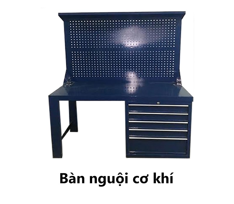 Bàn Nguội Cơ Khí Có Giá Treo Và Tủ Đồ Nghề