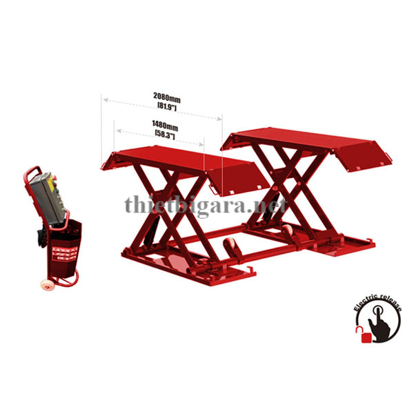 Cầu nâng bụng ô tô di động liberty kiểu xếp PL-Z30M 3 Tấn