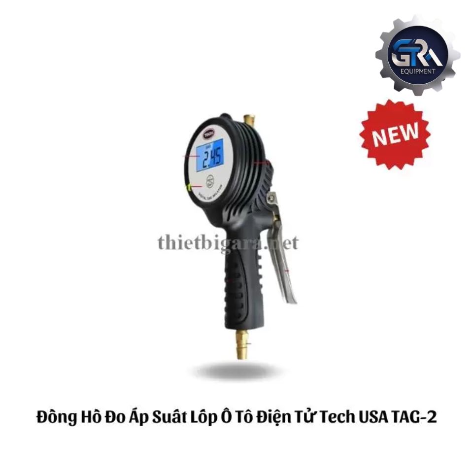 Đồng Hồ Đo Áp Suất Lốp Ô Tô Điện Tử Tech USA TAG-2