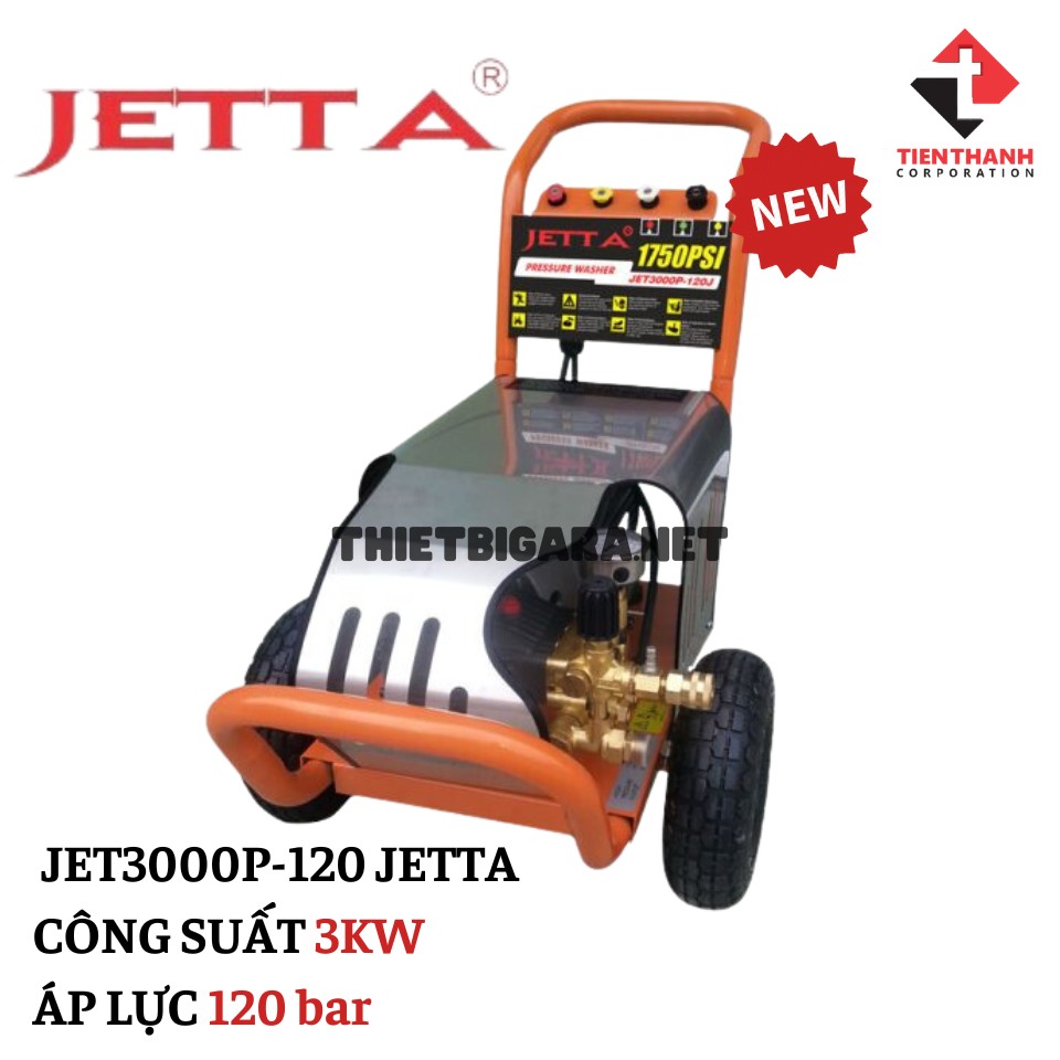 Máy Rửa Xe Cao Áp Jetta 3Kw JETTA3000P-120
