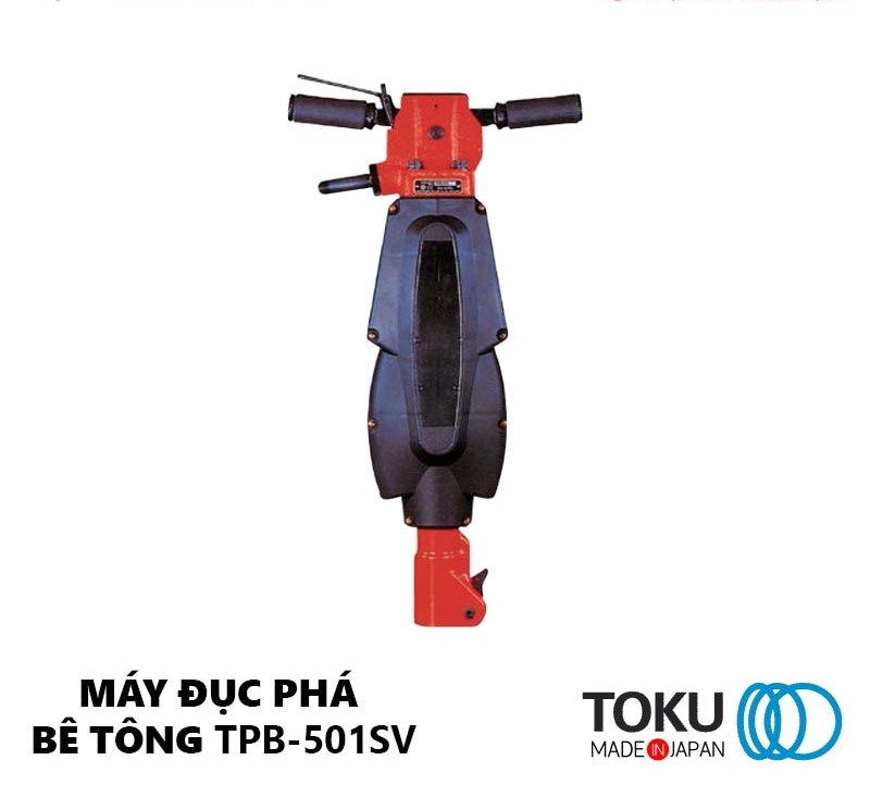 Máy Đục Phá Bê Tông Dùng Hơi Khí Nén Toku TPB-501SV