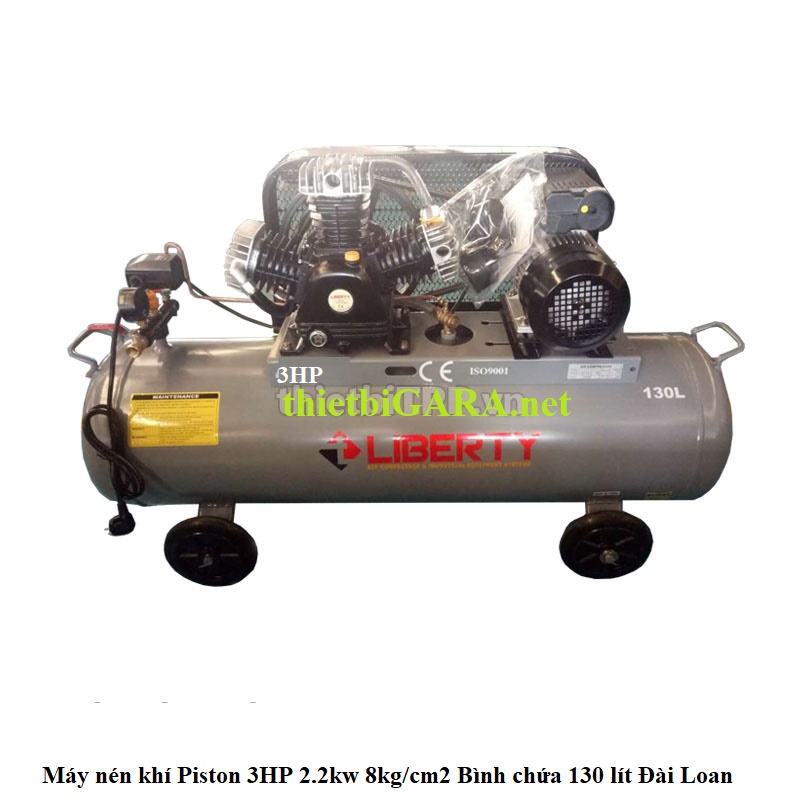 Máy Nén Khí 3HP 1 Cấp 8 bar Bình Chứa 130 Lít