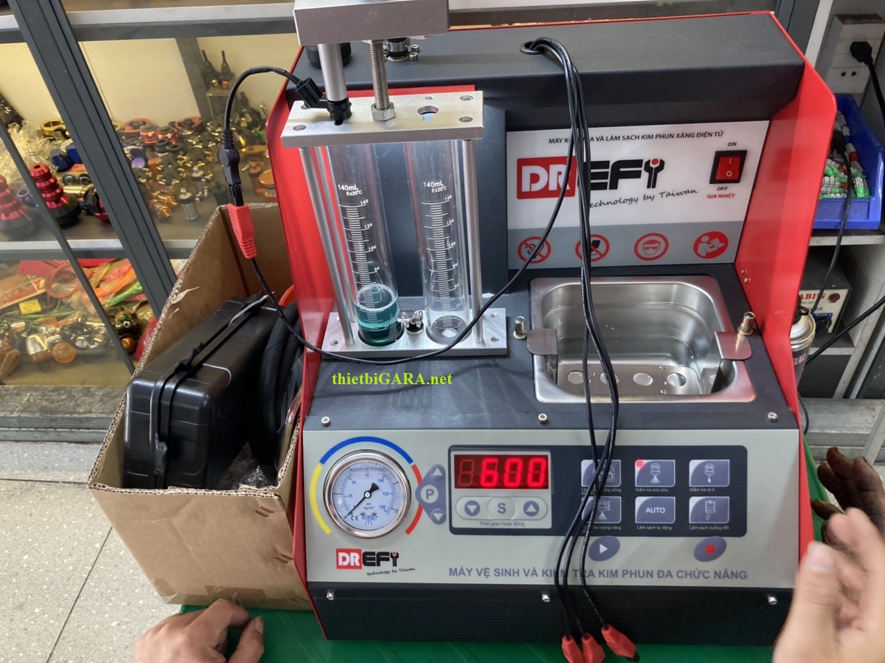 Chi tiết Máy súc rửa kim phun xe máy DREFI