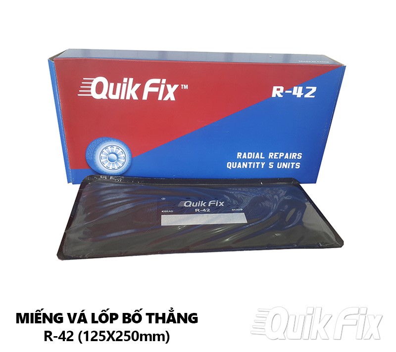 Miếng Vá Lốp Ô Tô Bố Thẳng R42 125x250mm Tech QuikFix Usa