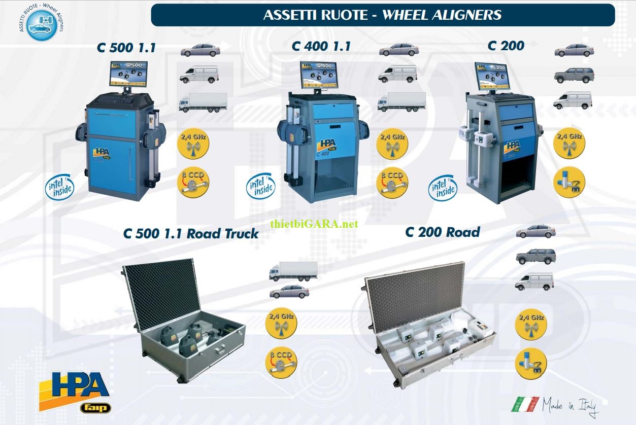 Máy cân chỉnh góc lái bánh xe C500 C400 C200