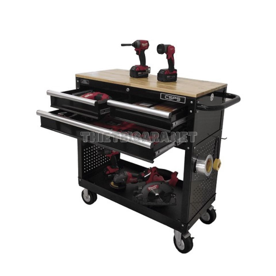 Tủ đồ nghề CSPS mặt gỗ 3 ngăn kéo