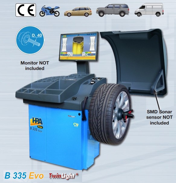 Máy Cân Bằng Động Lốp Xe Du Lịch HPA B335 Evo Twinlight
