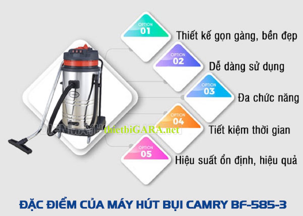 Máy hút bụi 3 mô tơ camry bf-585