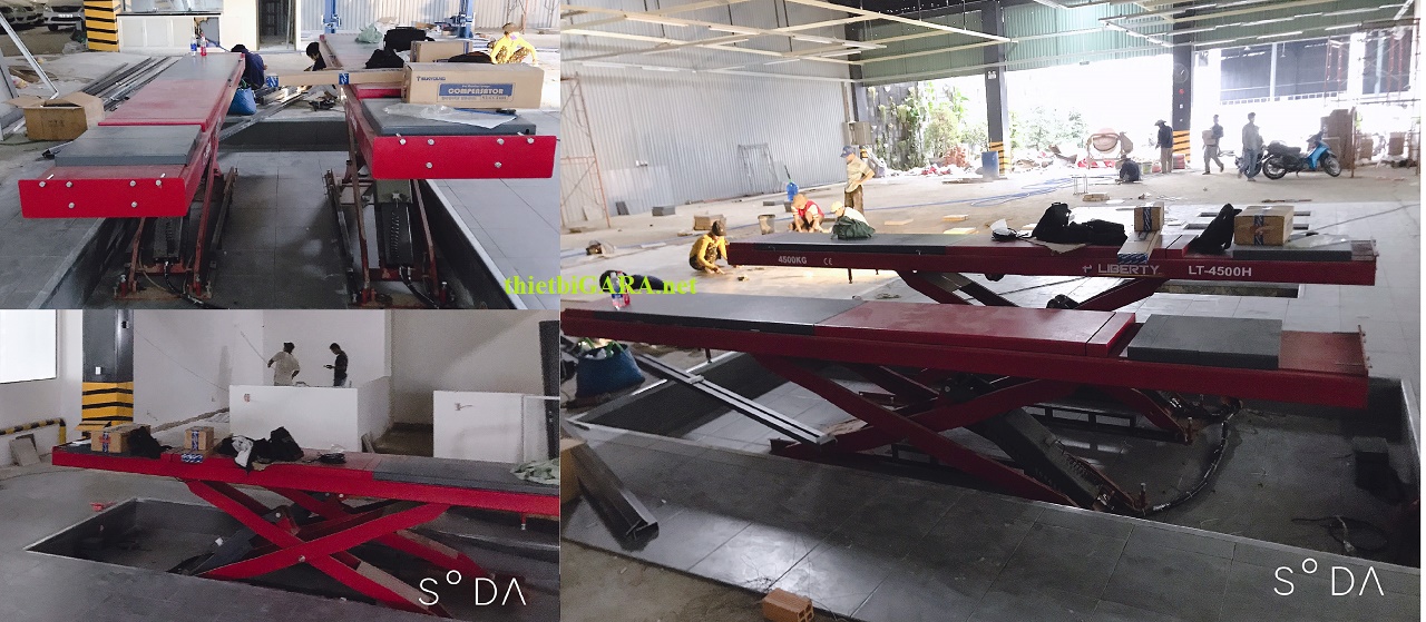 Cầu nâng kiểu xếp 2 tầng liberty