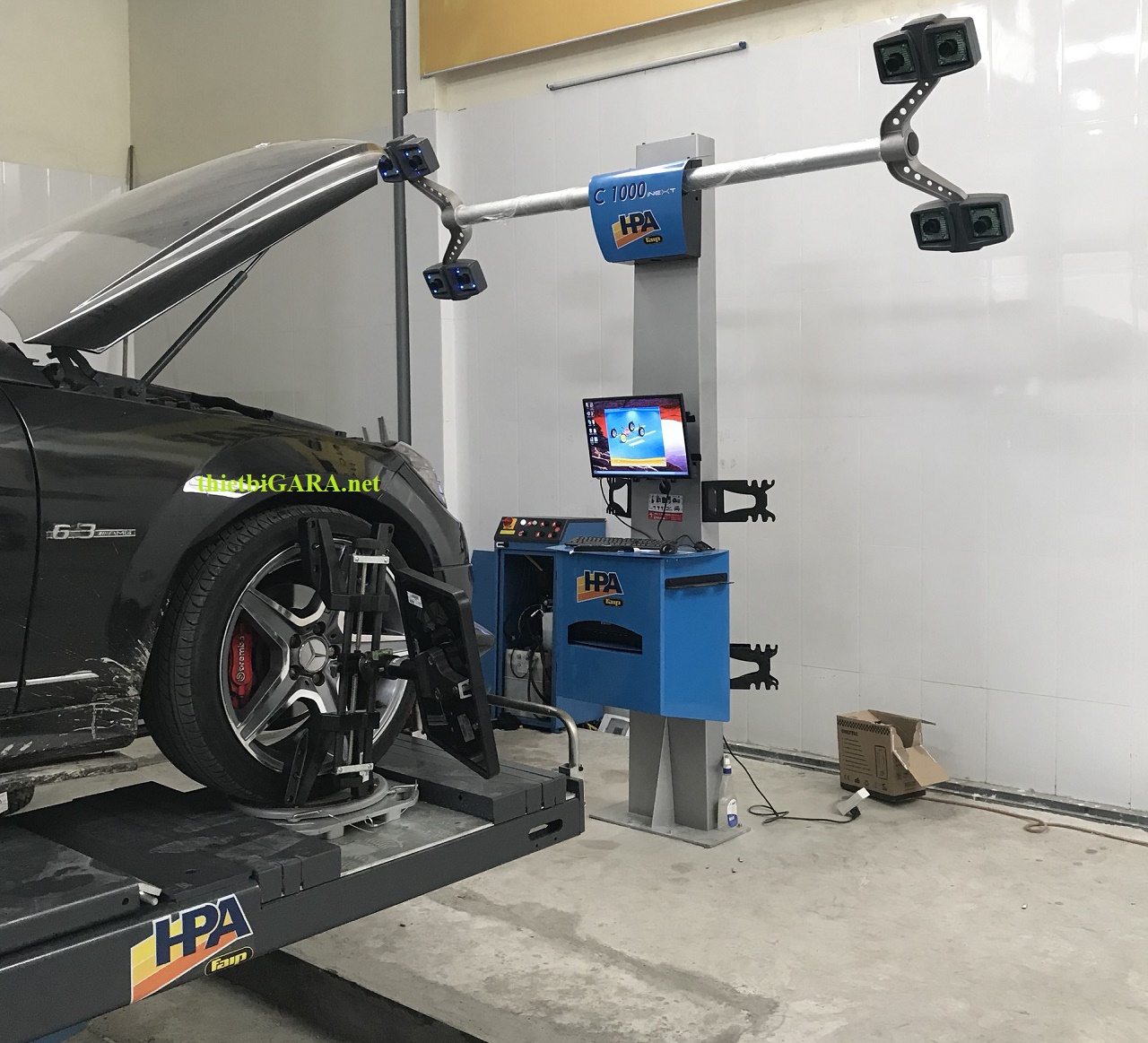 Cân chỉnh góc lái bằng máy cân 3D C1000 Inext Hpa