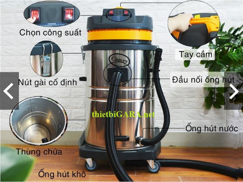 máy hút bụi khô và ướt 2000w 70 lít