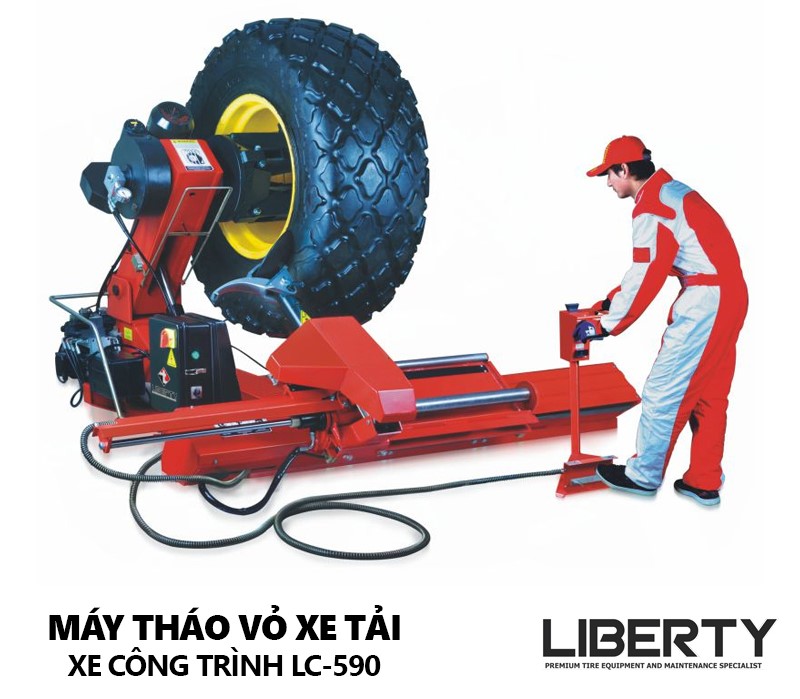 Máy ra vỏ lốp xe tải công trình