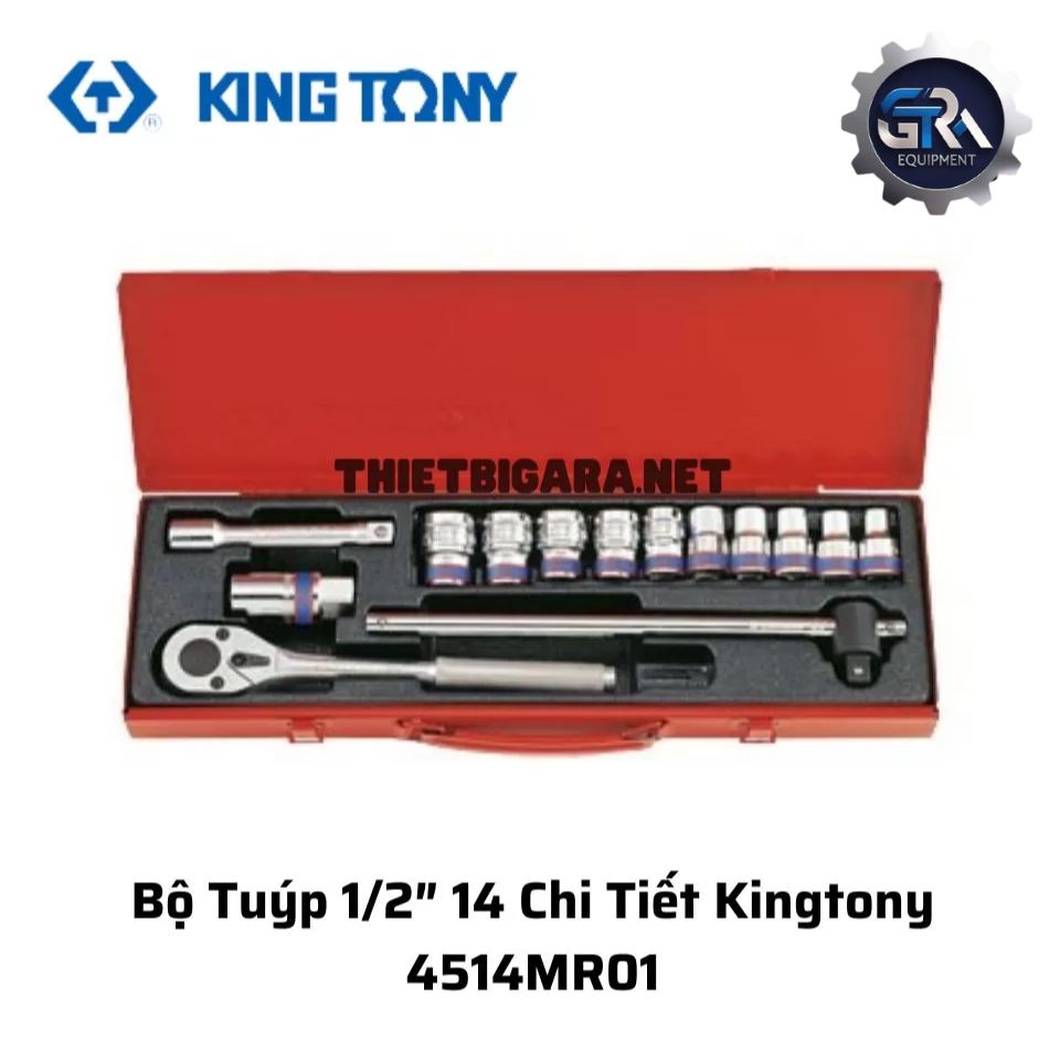 Bộ Tuýp 1/2" 14 Chi Tiết Kingtony 4514MR01