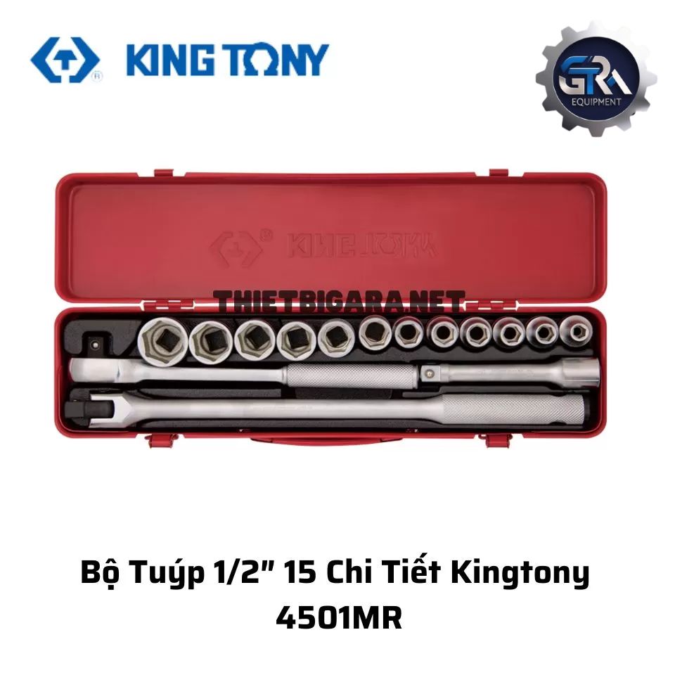 Bộ Tuýp 1/2" 15 Chi Tiết Kingtony 4501MR