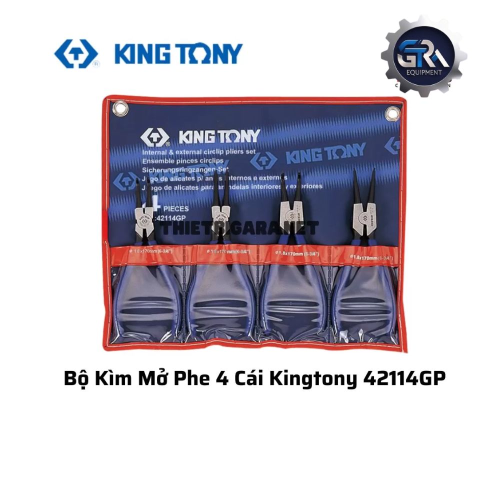 Bộ Kìm Mở Phe 4 Cái Kingtony 42114GP