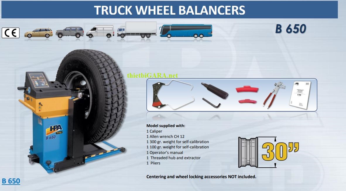 Máy cân bằng động bánh xe HPA B650