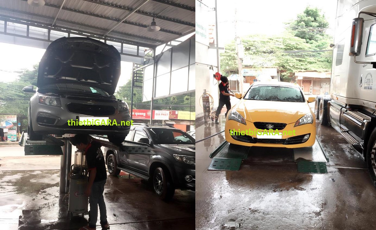 Cầu nâng 1 trụ rửa xe ô tô