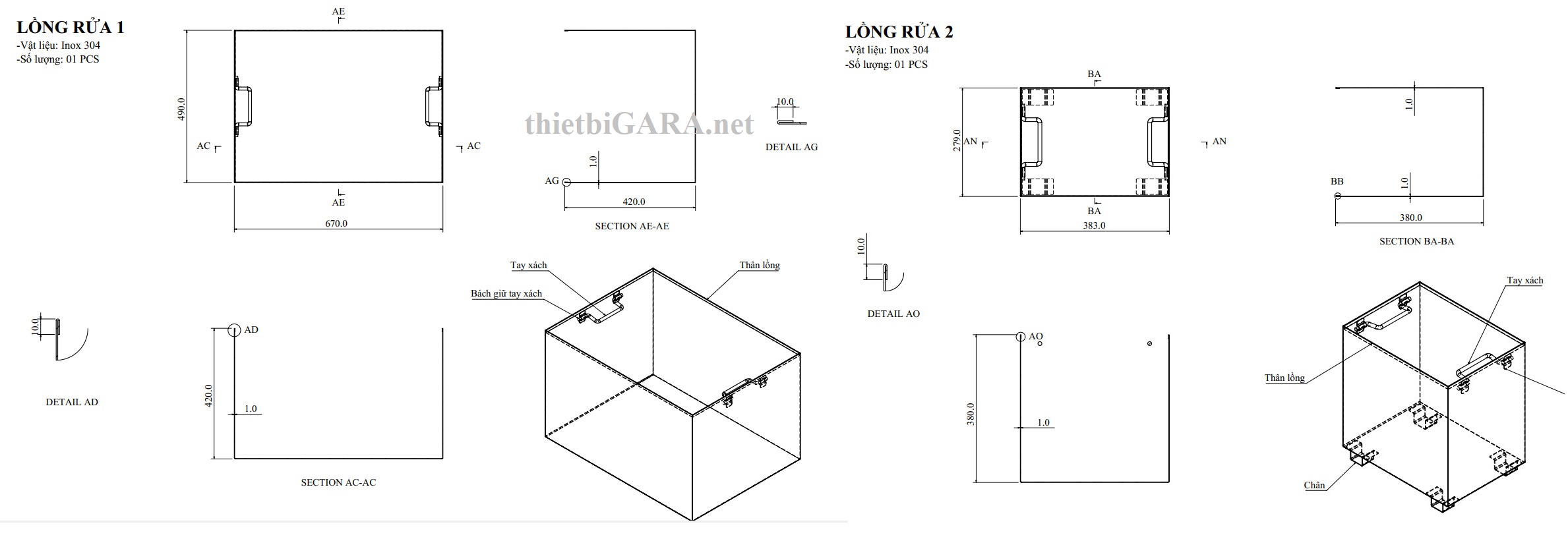 Bồn rửa chi tiết bằng bơm dầu tuần hoàn