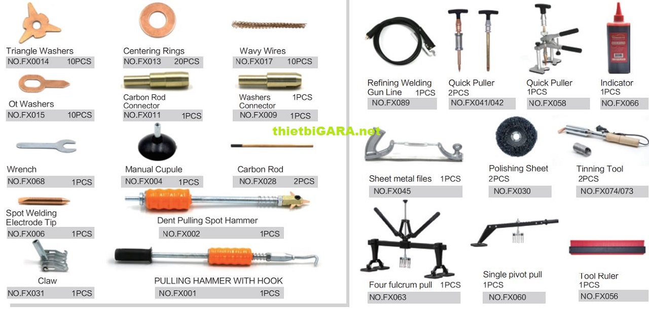 Phụ kiện máy hàn rút tôn Funisi Nhật Bản