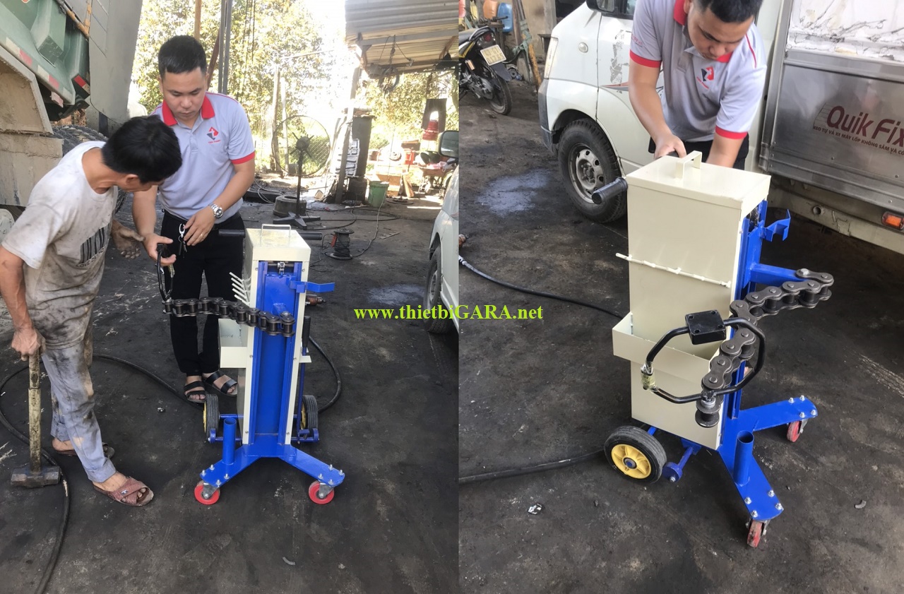 Xe nâng súng bắn lốp xe tải