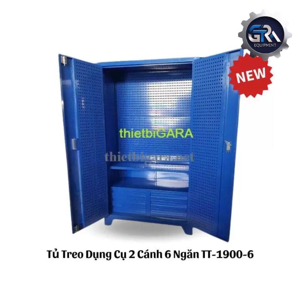 Tủ Treo Dụng Cụ 2 Cánh 6 Ngăn TT-1900-6