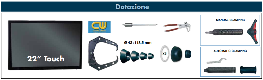 Phụ kiện kèm theo máy cân bằng lốp