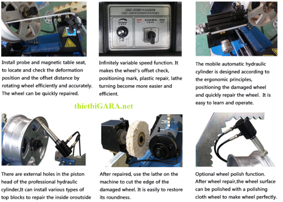 Máy nắn mâm ô tô bị móp