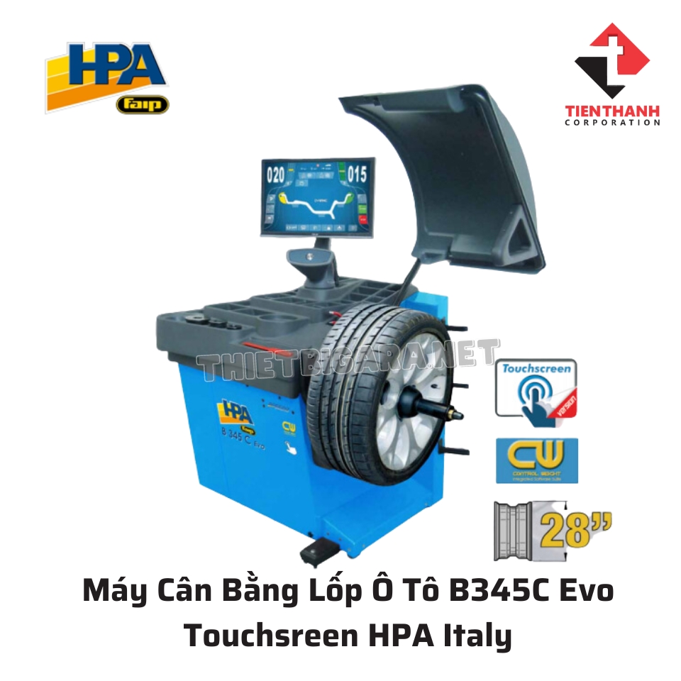 Máy Cân Bằng Lốp Ô Tô B345C Evo Touchsreen HPA Italy