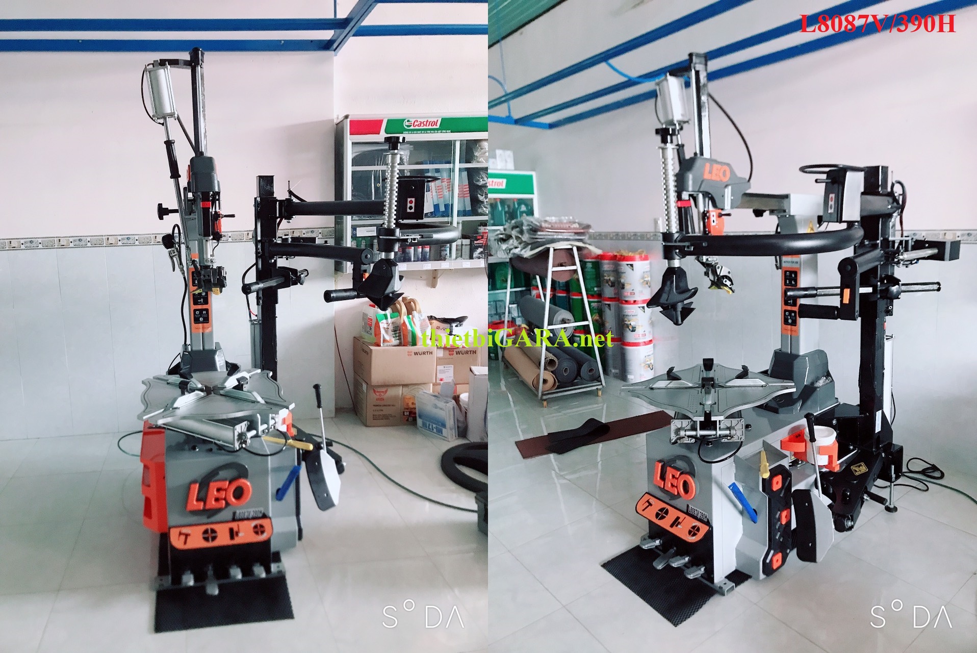 Máy ra vỏ lốp xe LEO L8087V/390H