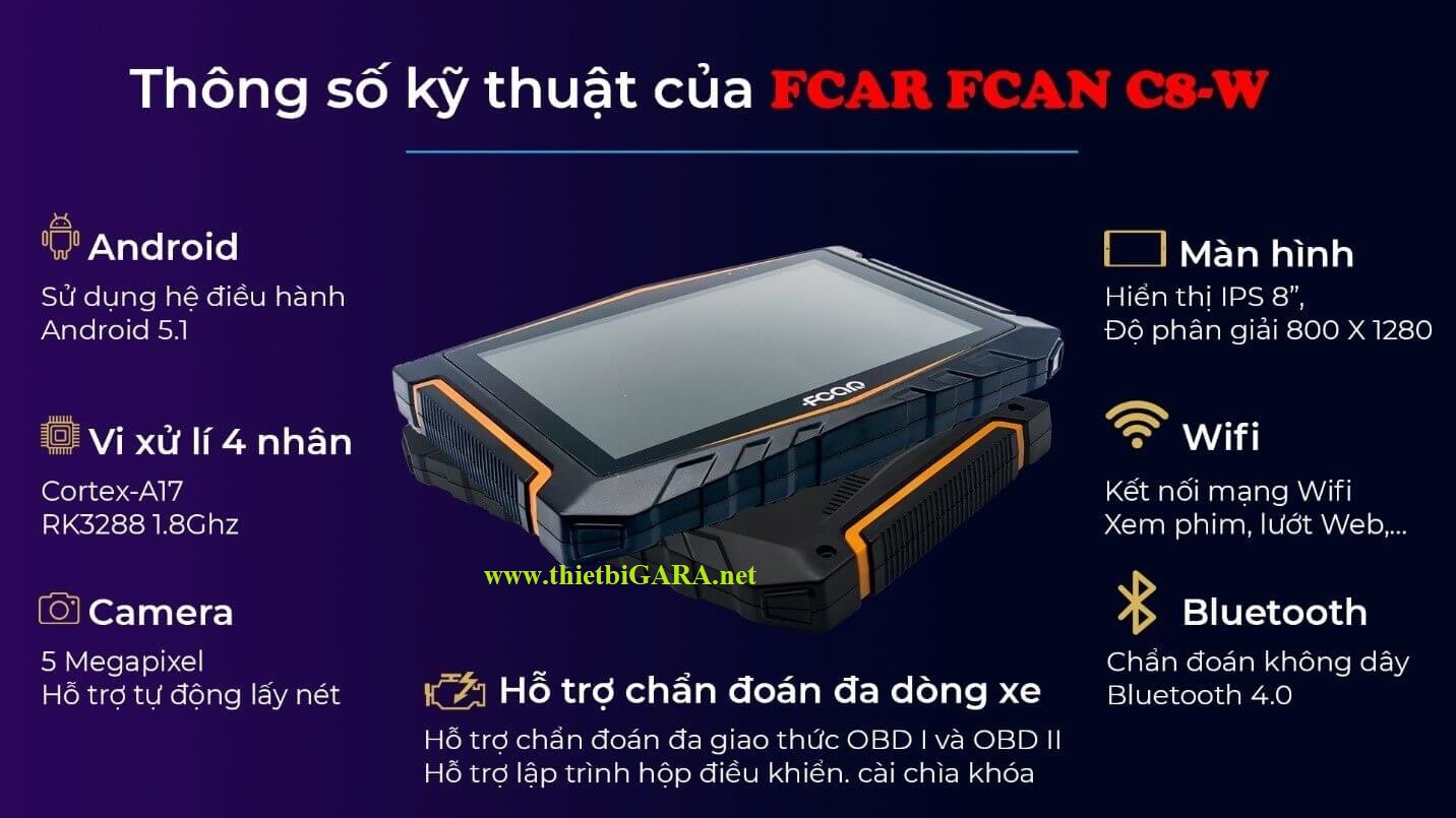 Thông số kỹ thuật trên Máy chẩn đoán