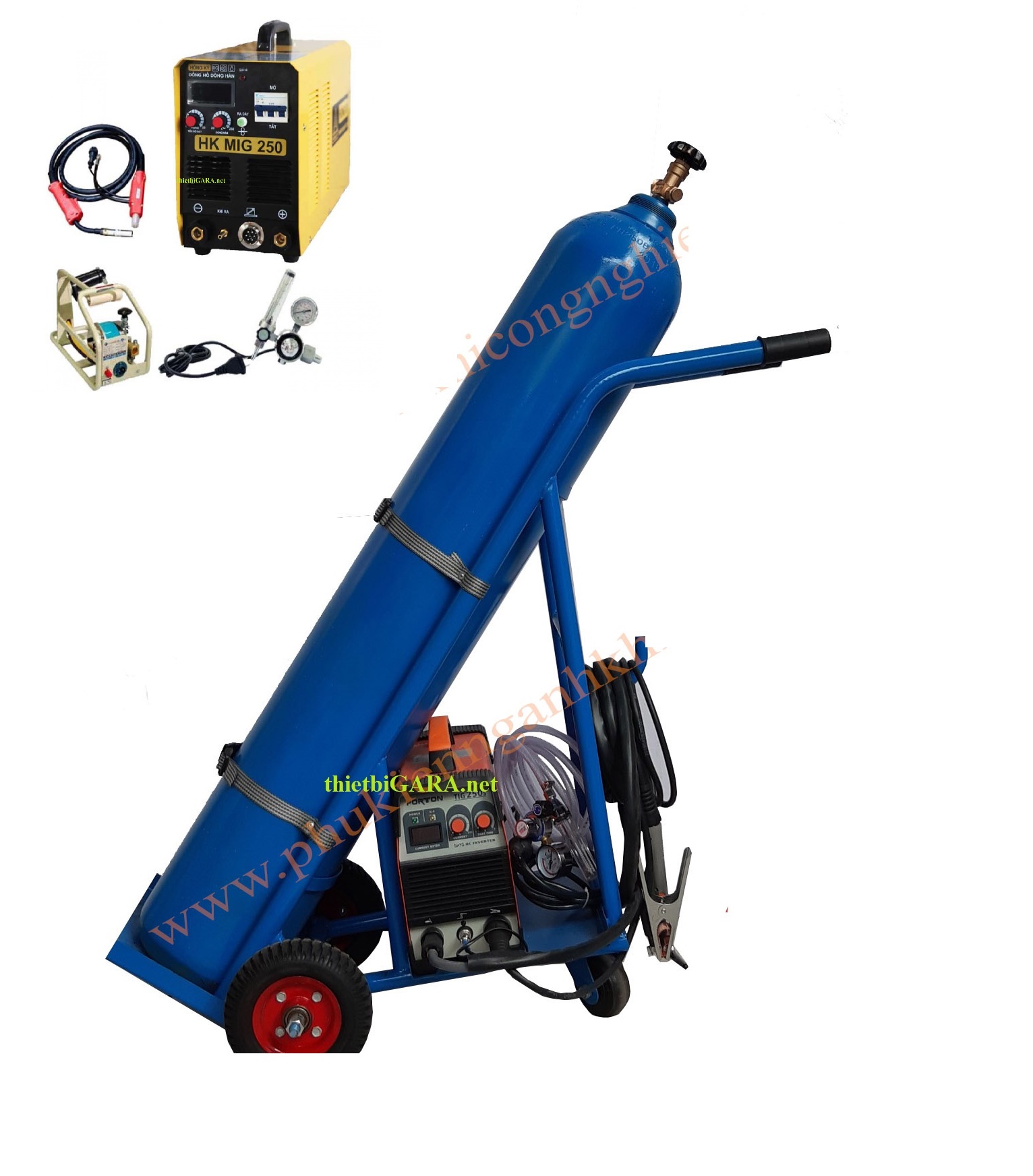 Bộ Máy Hàn Mig 250A Hồng Ký Kèm Bình C02