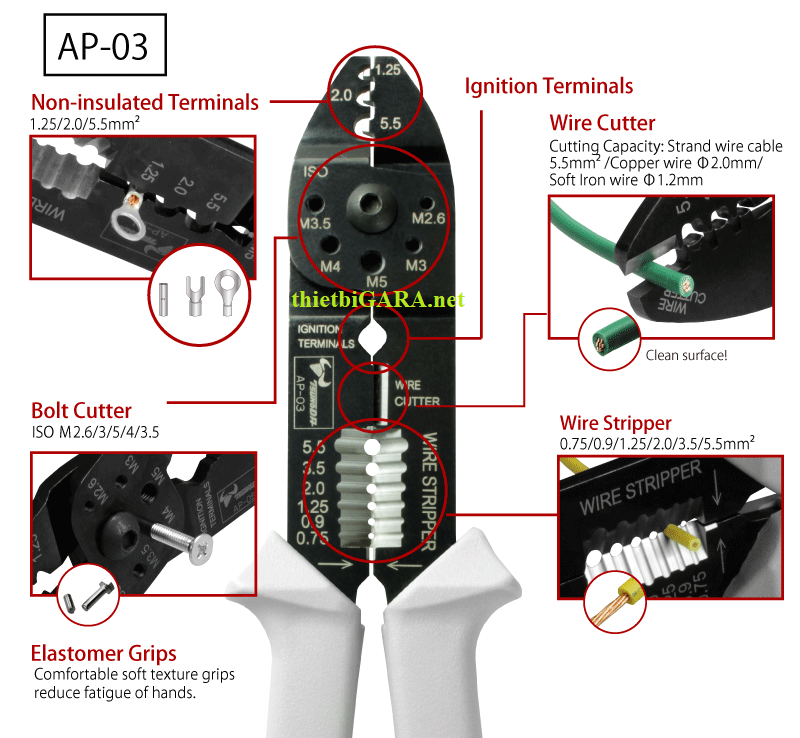 Kìm bấm cos đa năng