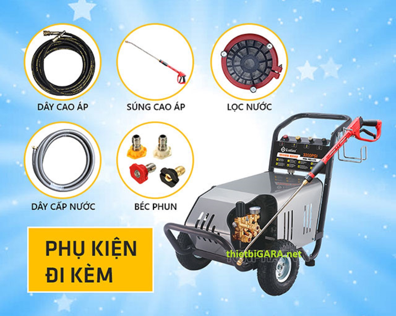 Máy rửa xe cao áp Luitan
