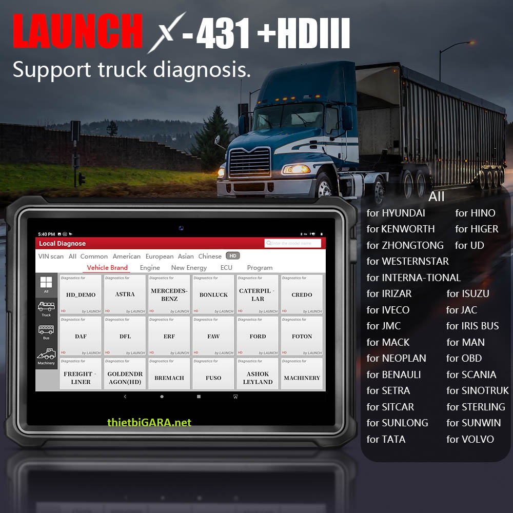 máy chẩn đoán xe tải