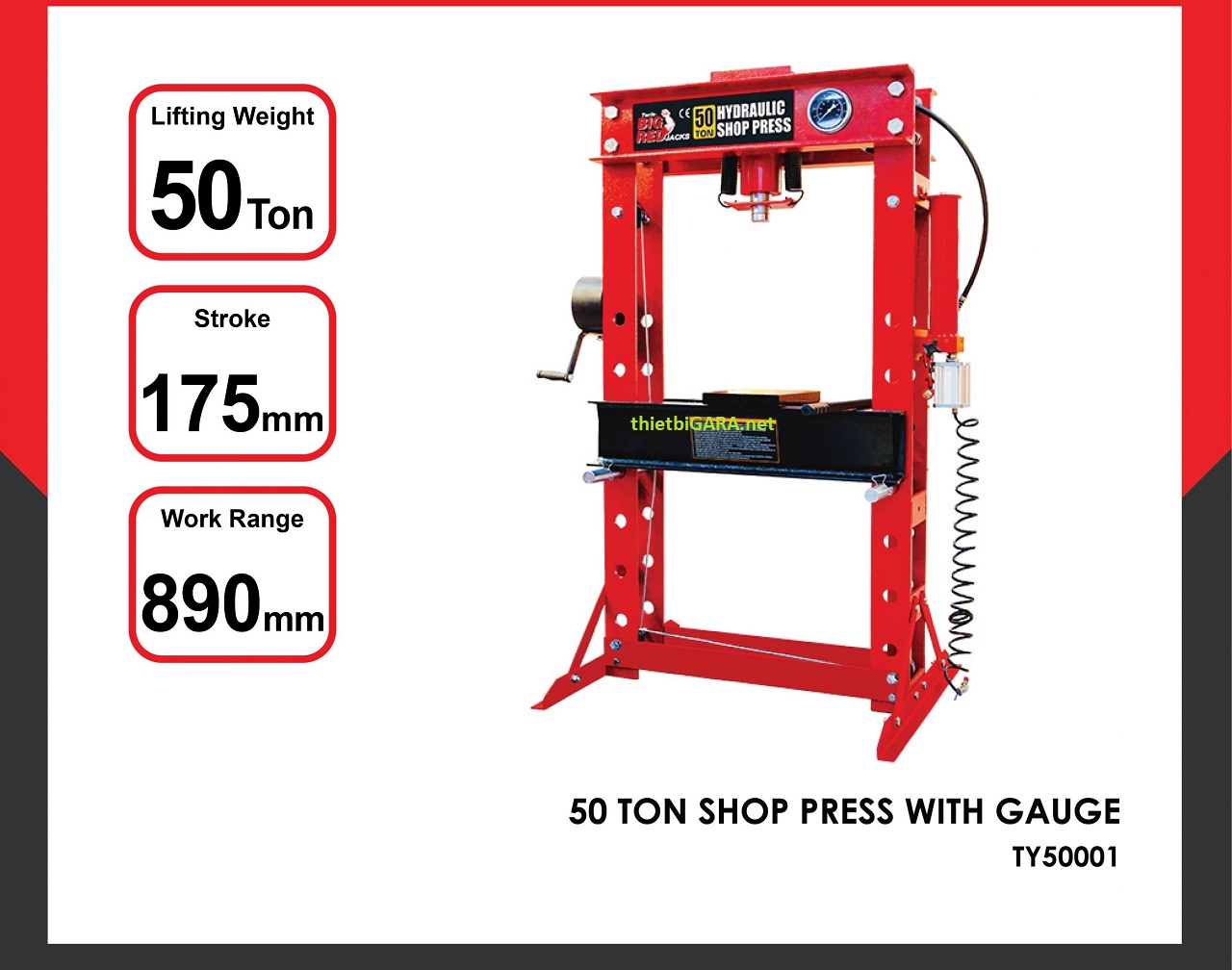 Máy Ép Thủy Lực 50 Tấn Dùng Khí Nén