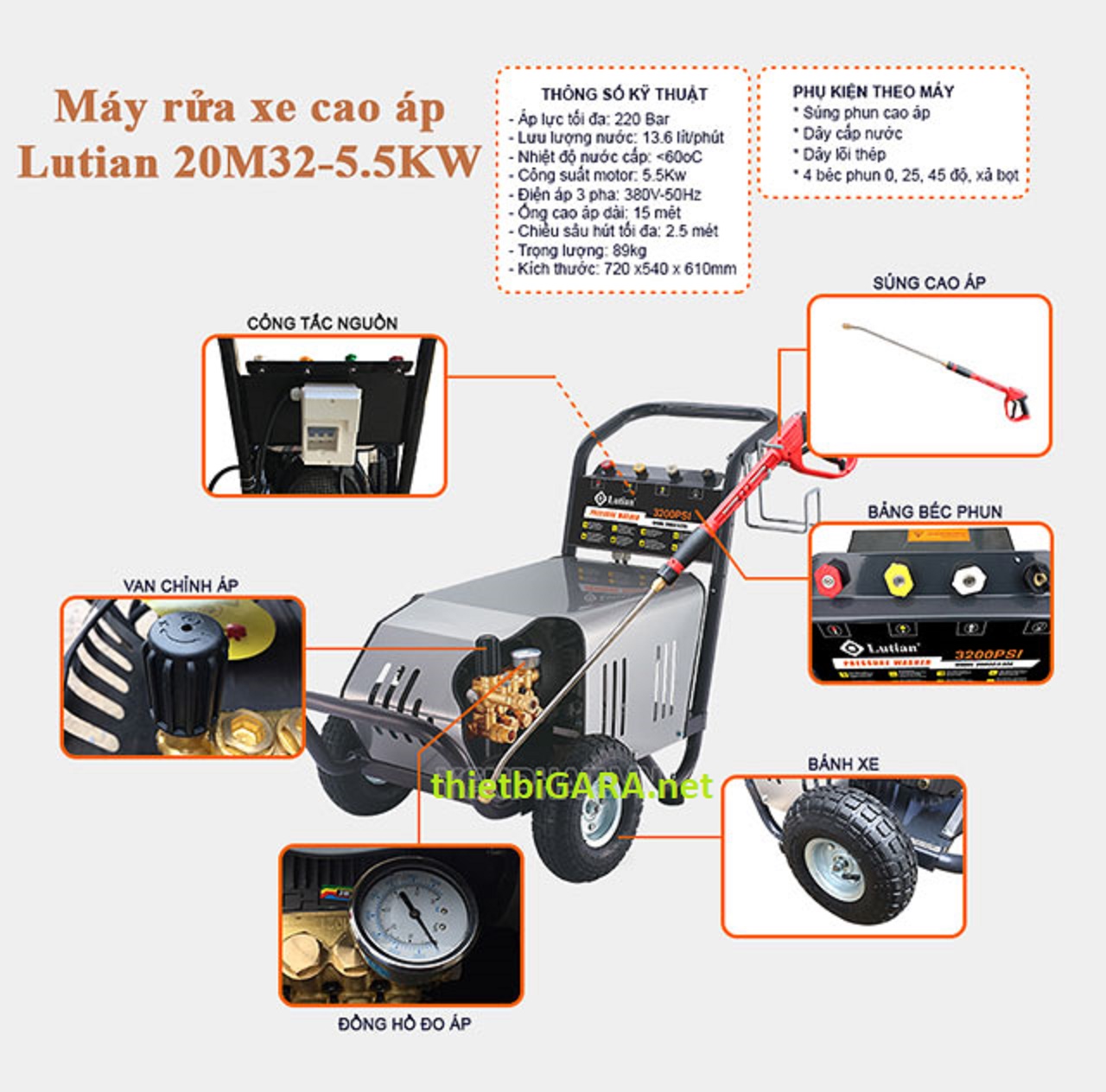 Máy phun cao áp lutian