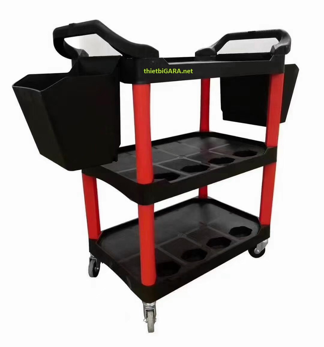 Xe Đẩy Đồ 3 Ngăn Cho Trung Tâm Chăm Sóc Xe