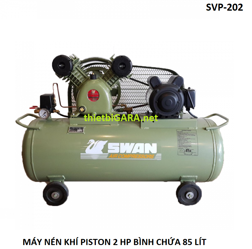 Máy Nén Khí Piston 2HP SVP-202 Swan Đài Loan