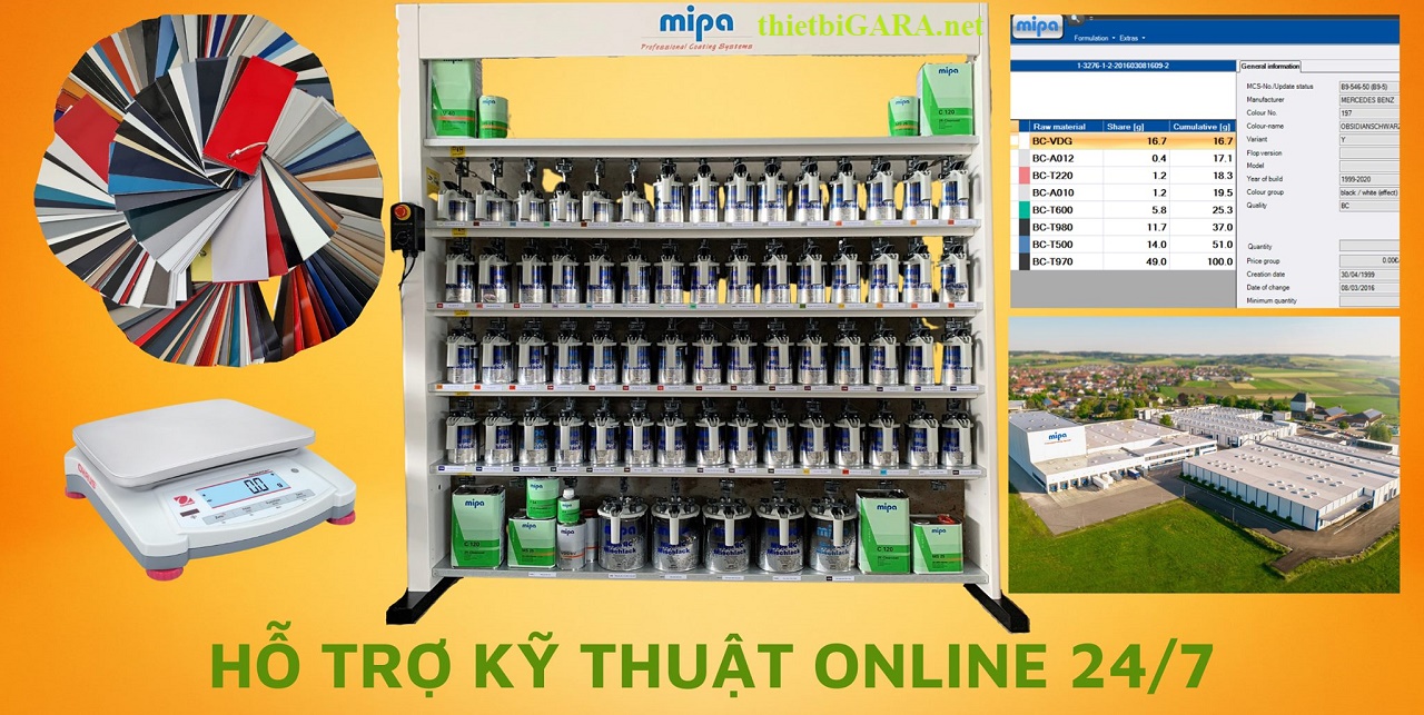 Dàn khuấy sơn ô tô Mipa Đức