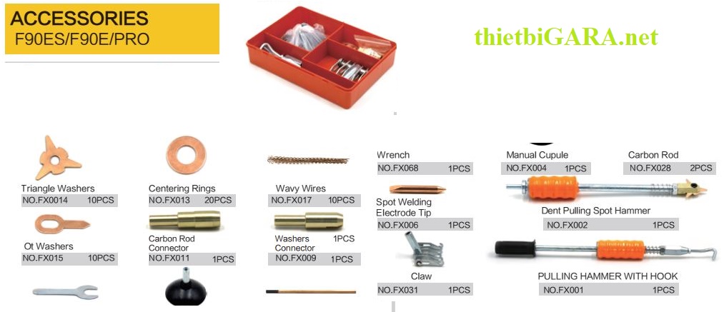 Dụng cụ đi kèm máy class 2700 Pro