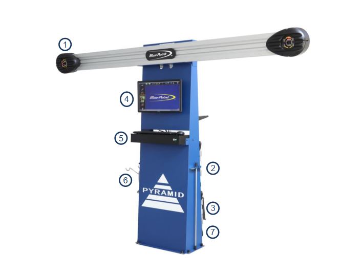 Máy cân chỉnh góc lái độ chụm bánh xe Pyramid